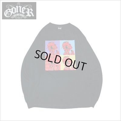 画像1: 【70％OFF】GoneR ゴナー Rose Jesus L/S Tシャツ BLACK 