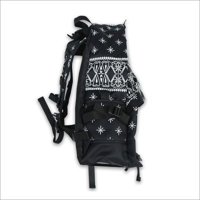 画像3: 【送料無料】KustomStyle カスタムスタイル BANDANA BACK PACK BLACK/WHITE