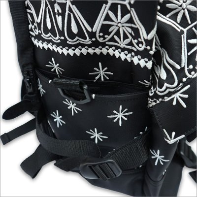 画像4: 【送料無料】KustomStyle カスタムスタイル BANDANA BACK PACK BLACK/WHITE