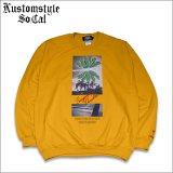 【送料無料】KustomStyle カスタムスタイル BROWNYARD&SUNSHINE クルーネックスウェット GOLD