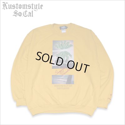 画像1: 【送料無料】KustomStyle カスタムスタイル BROWNYARD&SUNSHINE クルーネックスウェット GOLD
