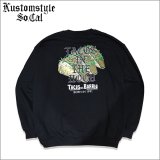 【送料無料】CHEYENNE by KUSTOMSTYLE TACOS IN THE HOOD クルーネックスウェット BLACK