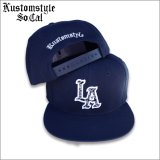 KustomStyle カスタムスタイル LA-BANDANA スナップバックCAP NAVY