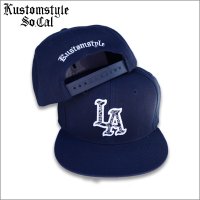 KustomStyle カスタムスタイル LA-BANDANA スナップバックCAP NAVY