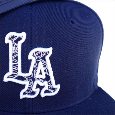 画像2: KustomStyle カスタムスタイル LA-BANDANA スナップバックCAP NAVY