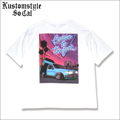 画像1: KustomStyle カスタムスタイル CRUISIN TO THE PARK Tシャツ WHITE