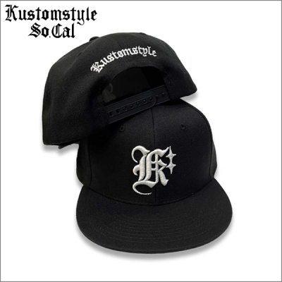 画像1: KustomStyle カスタムスタイル K DIA スナップバックCAP BLACK