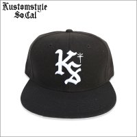 KustomStyle カスタムスタイル LOCK CITY スナップバックCAP BLACK