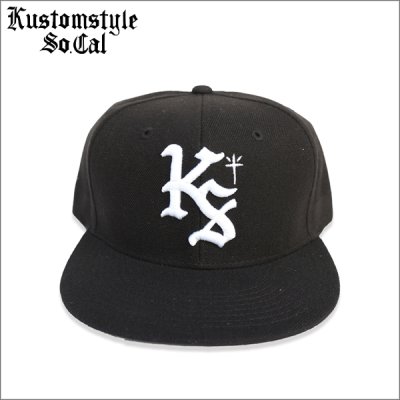 画像1: KustomStyle カスタムスタイル LOCK CITY スナップバックCAP BLACK
