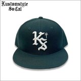 KustomStyle カスタムスタイル LOCK CITY スナップバックCAP HUNTER GREEN