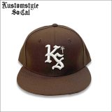 KustomStyle カスタムスタイル LOCK CITY スナップバックCAP DARK BROWN