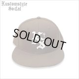 KustomStyle カスタムスタイル LOCK CITY スナップバックCAP DARK BROWN