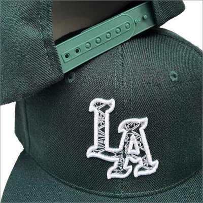 画像2: KustomStyle カスタムスタイル LA-BANDANA スナップバックCAP HUNTER GREEN