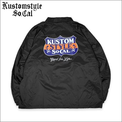 画像1: 【送料無料】KustomStyle カスタムスタイル GOOD FOR LIFE コーチJKT BLACK