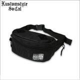 【送料無料】KustomStyle カスタムスタイル BANDANA ウエストバッグ BLACK/BLACK