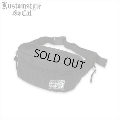 画像1: 【送料無料】KustomStyle カスタムスタイル BANDANA ウエストバッグ BLACK/BLACK