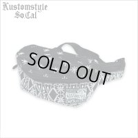 【送料無料】KustomStyle カスタムスタイル BANDANA ウエストバッグ BLACK/WHITE