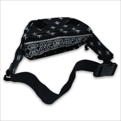 画像3: 【送料無料】KustomStyle カスタムスタイル BANDANA ウエストバッグ BLACK/WHITE