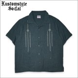 【送料無料】KustomStyle カスタムスタイル JURIUS CAESAR S/S キューバシャツ GREEN