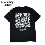 KustomStyle カスタムスタイル P,L,O SKULL Tシャツ BLACK