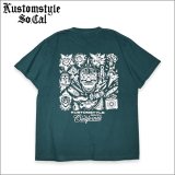 KustomStyle カスタムスタイル P,L,O SKULL Tシャツ GREEN