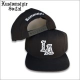 KustomStyle カスタムスタイル LA-BANDANA スナップバックCAP BLACK