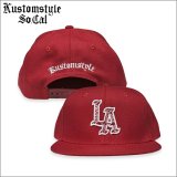 KustomStyle カスタムスタイル LA-BANDANA スナップバックCAP CARDINAL