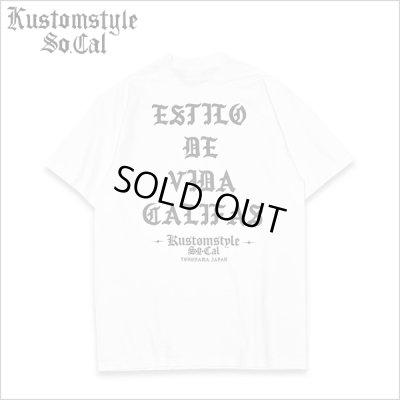 画像1: KustomStyle カスタムスタイル ESTILO CALIFAS Tシャツ WHITE