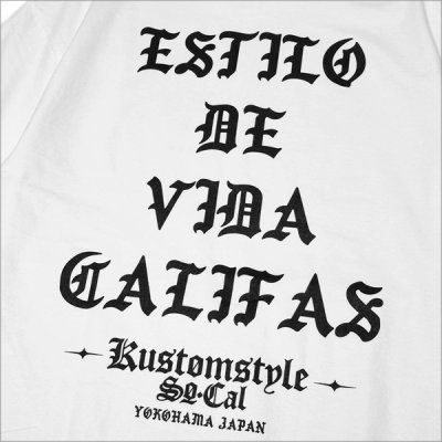 画像4: KustomStyle カスタムスタイル ESTILO CALIFAS Tシャツ WHITE
