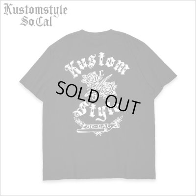 画像1: KustomStyle カスタムスタイル SWORD&ROSES Tシャツ BLACK