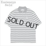 【送料無料】KustomStyle カスタムスタイル KARMA BORDER HALF ZIP S/Sシャツ BLACK