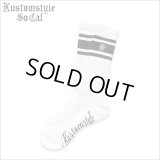 KustomStyle カスタムスタイル K DIA HIGH SOCKS WHITE/BLACK