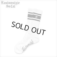 KustomStyle カスタムスタイル K DIA HIGH SOCKS WHITE/BLACK