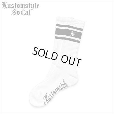 画像1: KustomStyle カスタムスタイル K DIA HIGH SOCKS WHITE/BLACK