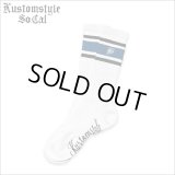 KustomStyle カスタムスタイル K DIA HIGH SOCKS WHITE/BLUE