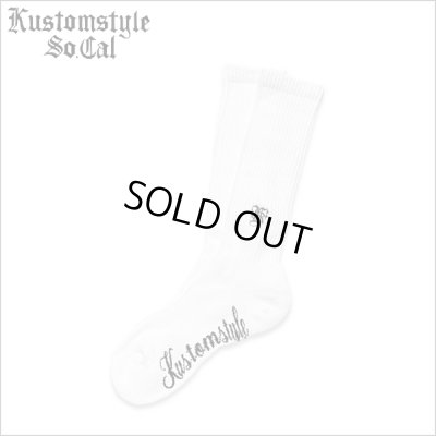 画像1: KustomStyle カスタムスタイル K DIA HIGH SOCKS WHITE
