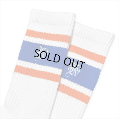 画像2: KustomStyle カスタムスタイル K DIA CREW SOCKS WHITE/BLUE