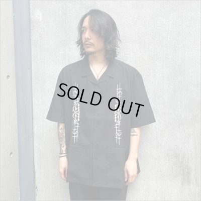 画像2: 【送料無料】KustomStyle カスタムスタイル CARLSBAD S/S オープンカラーシャツ BLACK