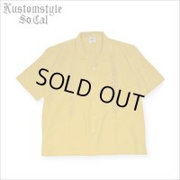 【送料無料】KustomStyle カスタムスタイル CARLSBAD S/S オープンカラーシャツ MUSTARD
