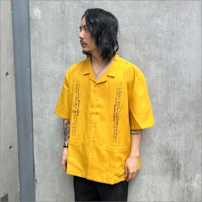画像2: 【送料無料】KustomStyle カスタムスタイル CARLSBAD S/S オープンカラーシャツ MUSTARD