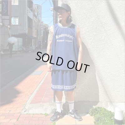 画像3: 【送料無料】KustomStyle カスタムスタイル GARDEN GROVEBASKET TANK JERSEY NAVY