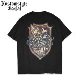 KustomStyle カスタムスタイル ESCUDO DE CEPILLO Tシャツ BLACK