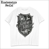 KustomStyle カスタムスタイル ESCUDO DE CEPILLO Tシャツ WHITE