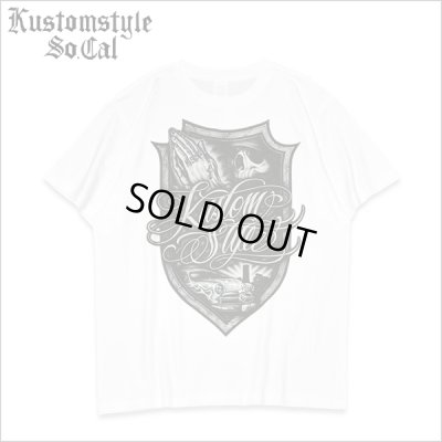 画像1: KustomStyle カスタムスタイル ESCUDO DE CEPILLO Tシャツ WHITE