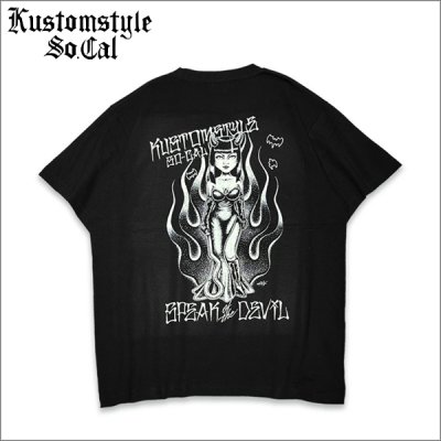 画像1: KustomStyle カスタムスタイル SPEAK of the DEVIL Tシャツ BLACK