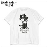 KustomStyle カスタムスタイル THE CAT Tシャツ WHITE
