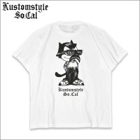 KustomStyle カスタムスタイル THE CAT Tシャツ WHITE