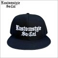 KustomStyle カスタムスタイル OLD ENGLISH スナップバックCAP BLACK