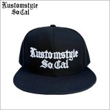 KustomStyle カスタムスタイル OLD ENGLISH スナップバックCAP BLACK