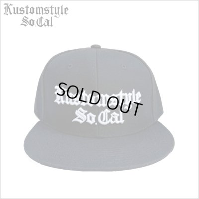 画像1: KustomStyle カスタムスタイル OLD ENGLISH スナップバックCAP BLACK